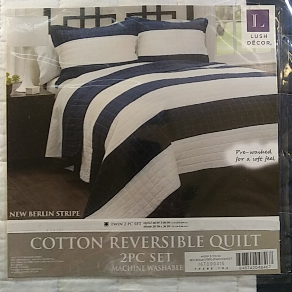 Lush decor 2pv reversible quilt and sham